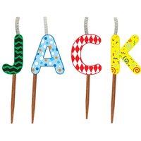 Global Journey Gifts Name Birthday Cake Candle Set - Jack