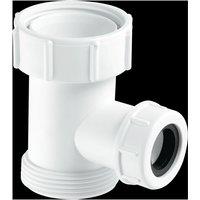 McAlpine V33S-22 Tee Piece 1.5" BSP nut x 1.5" BSP thread x 19/23mm Universa in White