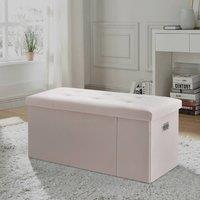 GAVENO CAVAILIA Storage Bench Box in Pink | Size: 2 Seater