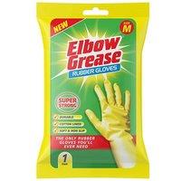 Elbow Super Strong Rubber Gloves Medium - EG25 in Yellow