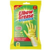 Elbow Super Strong Rubber Gloves Large - EG26 in Yellow