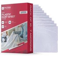 Haltons 10 Pack White LDPE Dust Sheets (3.6x2.7m, 7m)