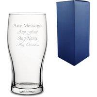 Uniqueful Personalised Engraved Tulip Pint Glass Gift in Clear | Size: 100ml