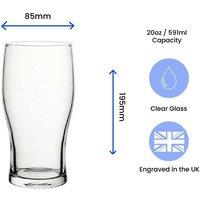 Uniqueful Personalised Engraved Pint Glass Gift in Clear | Size: 100ml