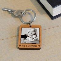 Uniqueful Personalised ME & . . . Photo Upload Key Ring for Mum Mothers Day in Brown