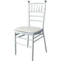 Neel Blue High Back Spandex Dining Chair Pad Covers Removable & Washable Slipcovers in Ivory