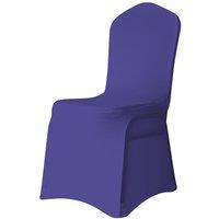 Neel Blue 10pcs Spandex Polyester Stretch Chair Cover, Washable & Removable Slipcovers in Purple