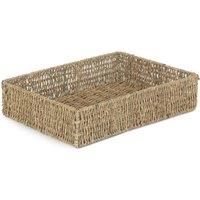 Red Hamper Seagrass Rectangular Seagrass Tray in Brown