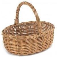 Red Hamper Wicker Mini Double Steamed Shopping Basket in Brown