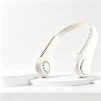 Quipulse Brushless Silent 3-speed Neck Hanging Fan in White