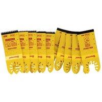 Starrett KSO-1000 Oscillating Blade Set, 10 Piece in Yellow