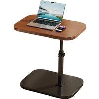FLAVORA Adjustable C Shaped Sofa Side End Table in Brown | Size: 0.6m2