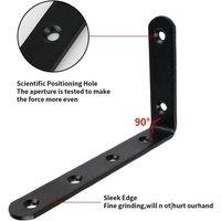 FLAVORA 10pcs Heavy Duty Cast Shelf Bracket Supports in Black | Size: 10000mm x 520mm