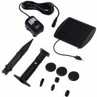 FLAVORA Solar Panel Powered Water Feature Pump Aquarium Fountain in Black | Size: 0.6m2