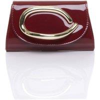 AJVANI Women's Evening Party Going Out Prom Handle Clutch Bag in Burgundy