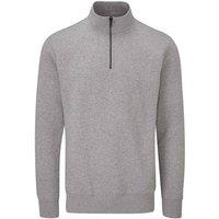 Mantis Women's Quarter Zip Sweatshirt in Light Grey | Size: Small