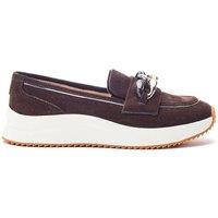 Moda In Pelle Women's 'Sorrento' Suede Loafers in Dark Brown | Size: 6