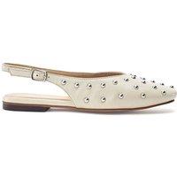 Moda In Pelle Women's 'Fiarra' Leather Court Shoes in Off-White | Size: 6