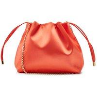 Moda In Pelle Women's 'Lotty Bag' Satin Shoulder Bag in Orange