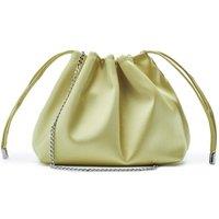 Moda In Pelle Women's 'Lotty Bag' Satin Shoulder Bag in Lime