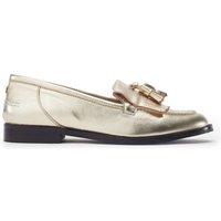 Moda In Pelle Women's 'Florana' Leather Brogues & Loafers in Gold | Size: 4