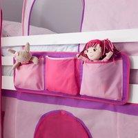 Na and Nani Noa & Nani Kids Bed Tidy - 3 Pocket Pink NW Storage Organiser