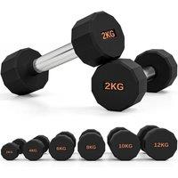 Kelvenix Dumbbells Weights Set in Black | Size: 0-12 m