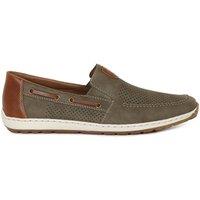 Rieker Men's 'Mariner' Slip On Boat Shoes in Khaki | Size: 9