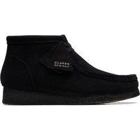 Clarks Men's Wallabee Boot Black Suede Ankle Boots, Wallabee, Lace Up | Size: 7.5-Standard Fit
