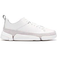 Clarks Men's Trigenic 2 Flex White Leather Trainers, Lace Up | Size: 9-Standard Fit