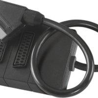 Electrovision 2Way Tv Scart Splitter Lead Scart Plug To Scart Plug in Black
