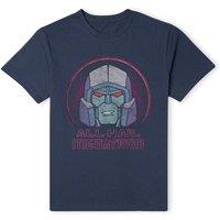 Transformers All Hail Megatron Men's T-Shirt - Navy | Size: Small
