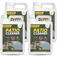 Pelle & Sol 4 x 5L Outdoor Patio Cleaner & Moss Remover for Garden & Path Surfaces in White