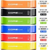 COREZONE SPORTS 6 Pack Resistance Bands Set - 6 Levels for Strength Training