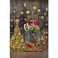 Lovii Christmas Static Window Clings Reusable Festive Window Stickers