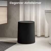 SPETLEK Swing Lid Bin, Cosmetic Bin for Bathroom Guest Toilet 8L-BLACK in Black | Size: 0.6m2