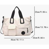 KORVIXA Beige Large Capacity Women's Duffel Tote | Size: 0.6m2