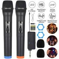 NESTLUNE Professional Dual Wireless Microphone System in Black