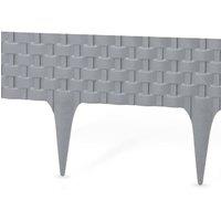 SPETLEK Rattan Style Lawn, Path & Border Edging in Grey