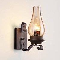 SPETLEK Vintage Industrial Wall Lamp Retro Loft Iron Sconce in Black