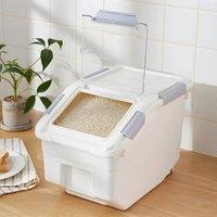 EONLION Grey 10KG Rice Bucket Container Rice Box in White | Size: 100 cm