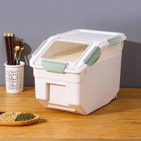 EONLION Green 10KG Rice Bucket Container Rice Box in White | Size: 100 cm