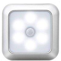 SPETLEK 1X 6LED Stair Lamp Night Lights Motion Sensor Light White Light in Silver