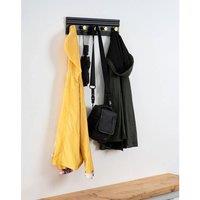 EONLION 5 Hook Wall Mounted Coat Rack in Black | Size: 500mm