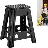 FLAVORA Outdoor Camping Folding Stool in Black