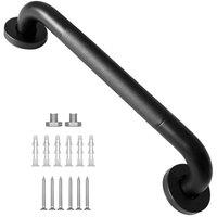 FLAVORA nti Slip Shower Grab Handle Stainless Steel Bath Grab Bar in Black