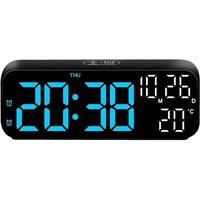 FLAVORA Small Digital Clock LED Display in Black | Size: 0.6m2