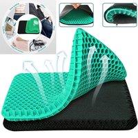 FLAVORA Honeycomb Breathable Gel Seat Cushion in Green | Size: 100 cm x 190 cm