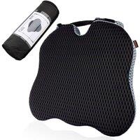 NESTLUNE Memory Foam Car Front Seat Cushion Wedge Driver Back in Black | Size: 120 cm x 135 cm
