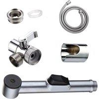NESTLUNE Toilet Hand Held Shower Head Bidet Faucet Sprayer in Silver